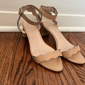 loffler randall tan scalloped heels